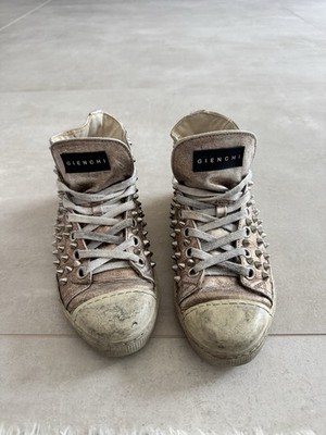 Gienchi High-Top Sneaker   Gold Metallic   Nieten/Spikes   Grunge/Punk Style