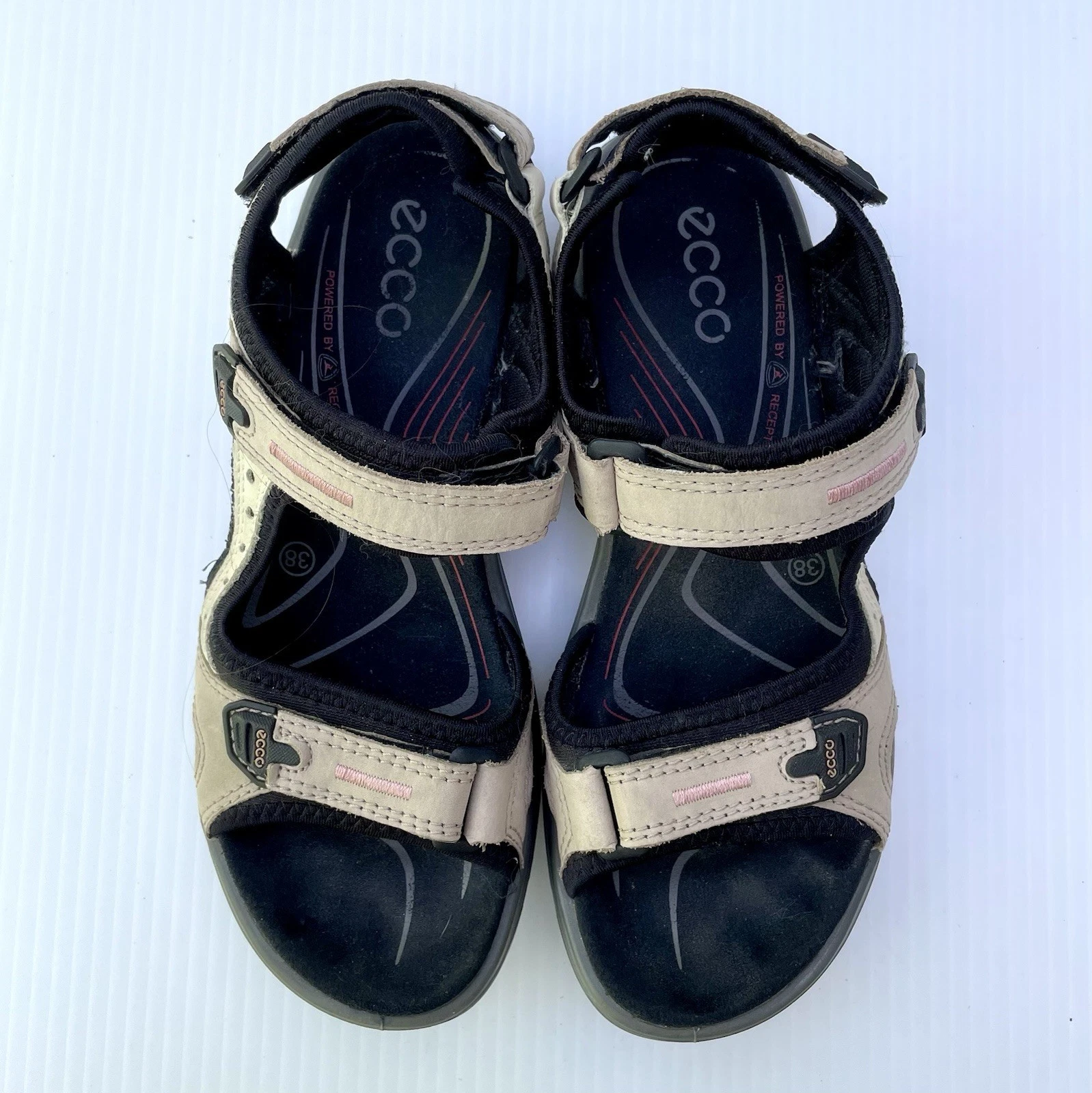 Sandali da trekking ECCO 38 Yucatan beige pelle recettore tecnico 7 5 8 US