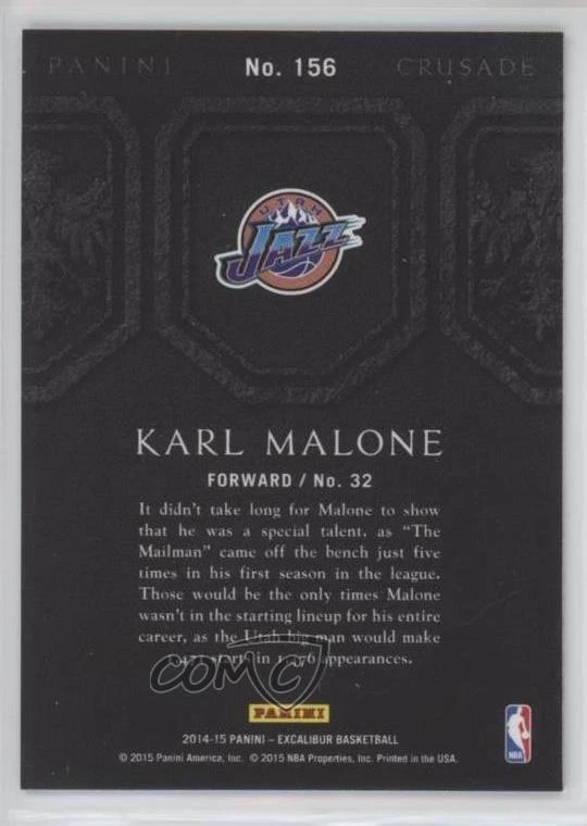2014-15 Panini Excalibur Crusade Camouflage Karl Malone #156 HOF - Image 2 of 2