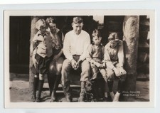 1930s Real Photo Will Rogers & Family at His Home in California