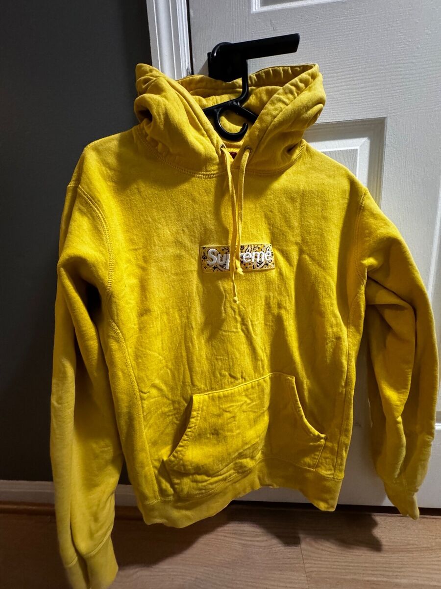Supreme Bandana Box Logo Hoodie - Yellow Medium | eBay Supreme Bandana Box Logo Hoodie - Yellow Medium | eBay