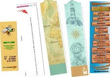 Lot de 5 marque-pages Signets.
