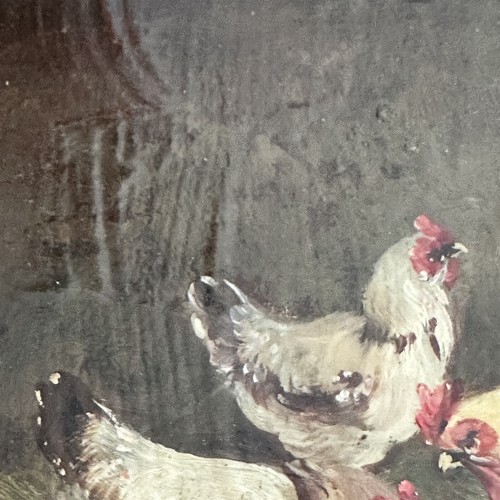 Rolf Signed Painting Chickens Hens Henhouse Framed Farmhouse Art - 第 4/7 張圖片