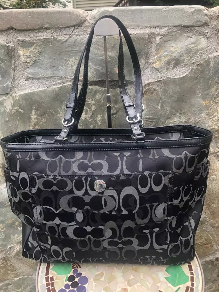 Chicco Chevron Tote Diaper Bag - Black