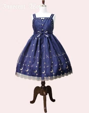 Innocent World Twinkle Star High Waist JSK Navy&Gold matching Blouse Tights NWT