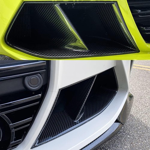 CARBON LOOK FOR BMW G80 M3 G82 G83 M4 FRONT BUMPER SIDE AIR VENT GRILLE+ GRILLS - Foto 4 di 13