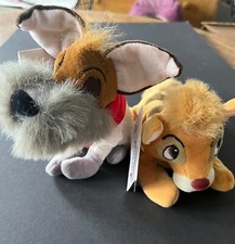 Disney Oliver and Company Oliver and Dodger 7" Mini Bean Bag Plush NWT Set of 2