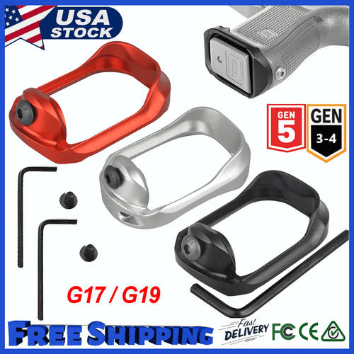 Aluminum Flared Magwell For Gen 3-4 Gen 5 Glock 19/17/22/24/31/34/35/37 US-Stock - Picture 1 of 16