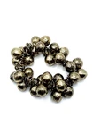 Brutalist Hammered Brass Cluster Bead Stretch Chunky Bracelet Punk Vintage