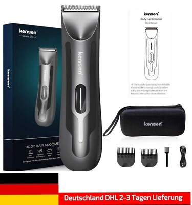 Body Hair Trimmer Men, KENSEN Electric Groin Hair Manscape Rechargeable Body 