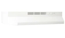 30" White Wide Non Ducted Recirculating Range Hood 2 Speed Fan Kitchen Exhaust