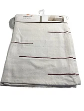 Bed Bath & Beyond Studio 3B Table Runner Stitched Lines 90× 14" White/Zinfandel