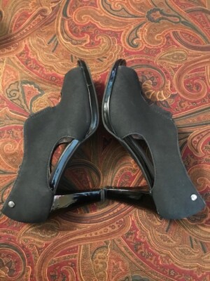 Life Stride Shoes Womens 8.5 Soft System Open Toe Black  3  Heel Pumps Bootie 