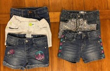 Lot of 5 Jean Shorts Girls Size 4 Old Navy Piper Sequined