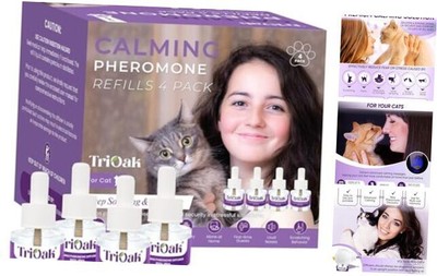 Cat Pheromones Calming Diffuser Refills: 4 Pack Cat Calming Diffuser Purple