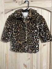 Copper Key Animal Print Jacket Coat Girls Sz 2/3 Lined Snap Soft Brown Faux Fur
