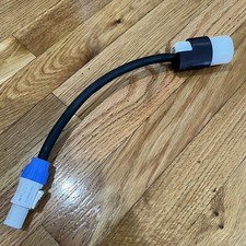 PowerCon Gray to Edison 15A Female power Adapter cable 1 ft 300V Hubbell