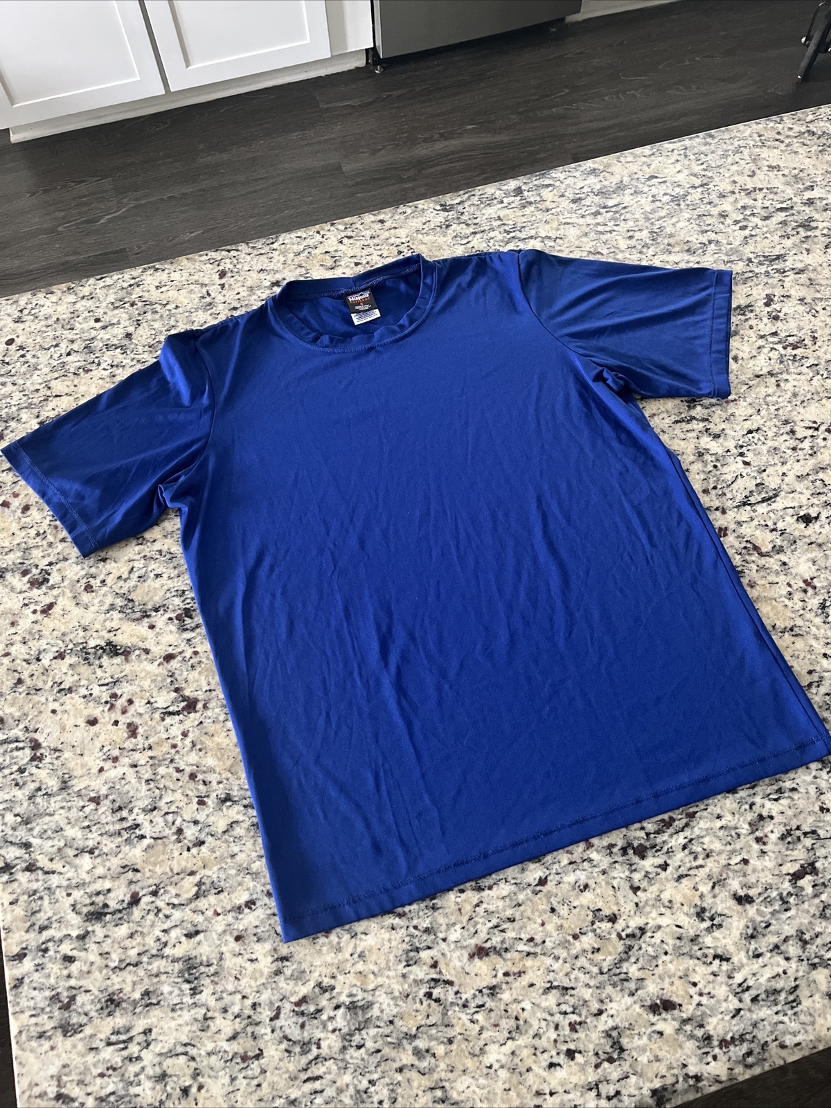 Vintage Patagonia Capilene Shirt MENS Short Sleeve Performance Blue Made In USA
