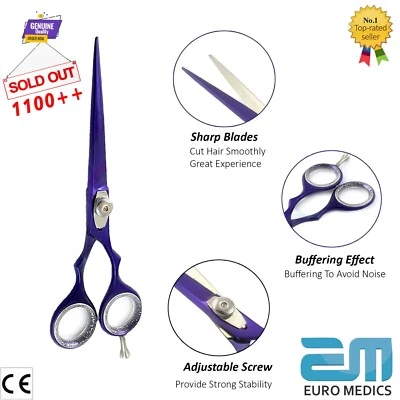MEDENTRA MANUFACTURING PK Professional Fringe Cutting Hairdressing Scissors Shears PURPLE Salon Shears