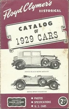 Floyd Clymer Historical Catalog of 1929 Cars and Trucks