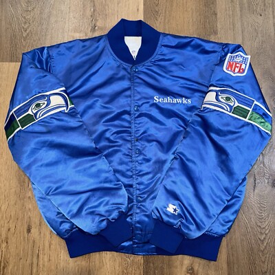 SEA HAWKS STARTERジャケットスターターVINTAGEヴィンテージ VINTAGE MADE IN USA STARTER PRO LINE SEATTLE SEAHAWKS SATIN