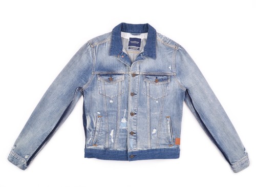 Scotch & Soda Customised By Ams Blauw Blue Denim Jacket Mens sz L