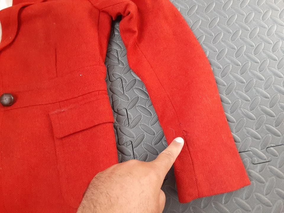 Blazer escolar J.crew talla 4 lana naranja lisa botón dorado para mujer #S157 Foto 2 de 4