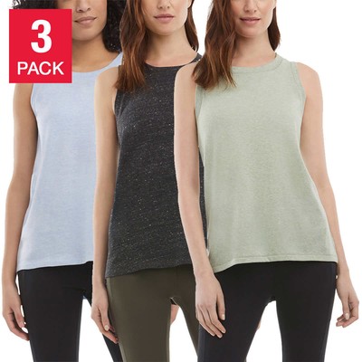Danskin Womens High-low Tank 3 Pack-L