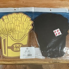 U Brands Cork Bulletin Board Brown Fry Day Shape. Approx. 10 x 9 Lightweight