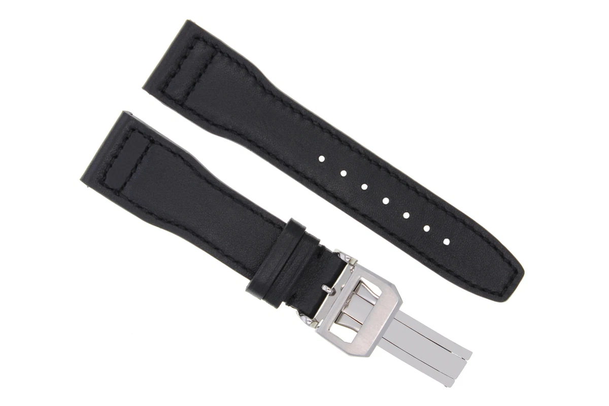 21MM LEATHER WATCH STRAP BAND CLASP FOR IWC PORTUGUESE PILOT