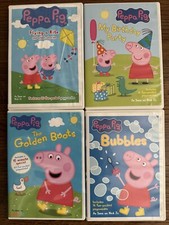 Set of 4 Peppa Pig DVD Set Flying A Kite My Birthday Party Bubbles Golden Boots