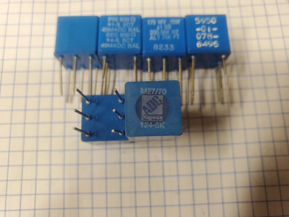 ADC Magnetics TF5SX17ZZ 175V .15 Watt 200hz 50khz M27/70 124-5k 1dB 600:600 ohm - Image 2 of 4