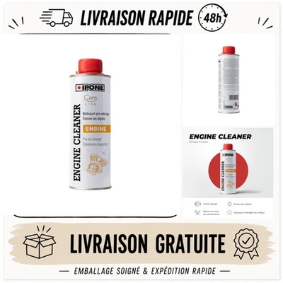 IPONE Nettoyant Moteur Moto Avant Vidange 300 ML - Élimine Dépôts - Photo 1/4