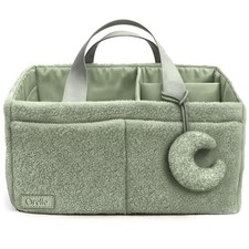 Boucl  Diaper Caddy Organizer with Matching Pouch  Moon Pendant  Teddy Port...