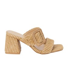 Sandalias informales BEACH by Matisse Lucy de tacón ancho beige para mujer LUCY-230