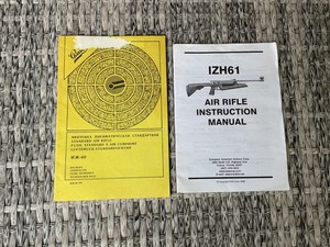 Vintage IZH 60 and IZH 61 air rifle manuals