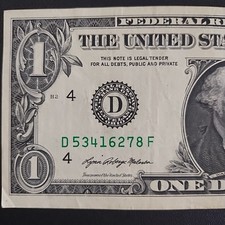 Broken Ladder 🪜 8 Digits 2-9 Crisp $1 Fancy Serial Number D53416278F