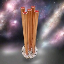 NEW DESIGN XXL Rose Quartz 5 Pipe Orgonite Cloudbuster Chembuster 5g Selenite