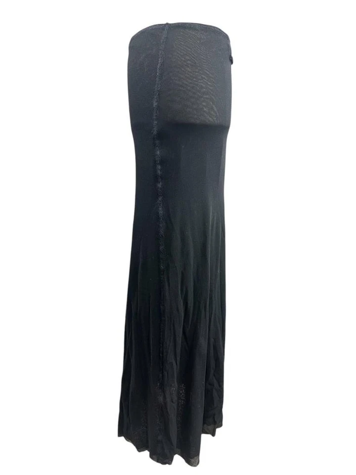 Falda Larga Jean Paul Gaultier Negra Elastizada Nylon Talla S Hecha en Italia Foto 4 de 4