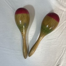 Vintage Maracas Musical Percussion Instrument Mexico