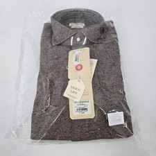 Gutteridge Men's Cotton Marrone Brown Button Down Shirt 15/38 NEW