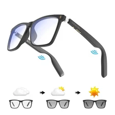 Bluetooth Sunglasses Men Women Photochromic UV Polarized Light-Filtering Glasses