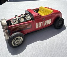 VINTAGE 1950s JAPAN T.N. NOMURA TIN FRICTION CENTURY ROADSTER TOY HOT ROD CAR