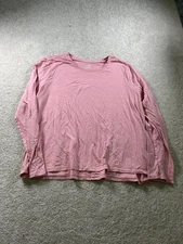 Time and Tru Women's Pink XXXL Long Sleeve Cotton Top