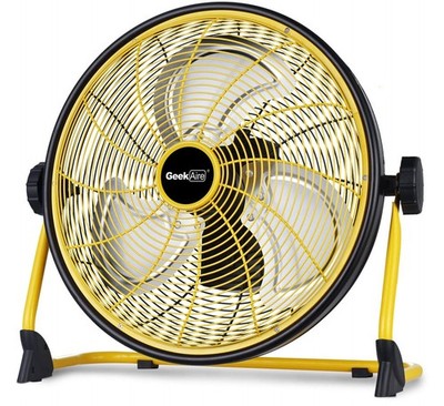 Geek Aire Rechargeable Outdoor High Velocity Camping Floor Fan, 16  Portable ...
