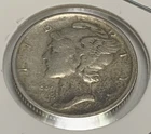 Rare 1918-S Mercury Dime Slight Rim Error Full Band Nice  Silver Coin 10c AU