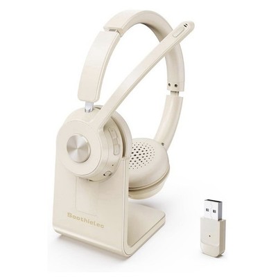 Soothielec KH53 Wireless Bluetooth Headset with Noise-Cancelling Microphone