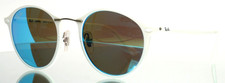 RAY BAN RB4242 671/55 White Silver Unisex Round Mirror Sunglasses 49-21-140 B:45