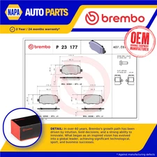 Brake Pads Set fits JEEP RENEGADE 1.0 Rear 2018 on Brembo 00K68263132AA Quality