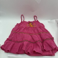 Abito Disney Winnie The Pooh 12 mesi 100% cotone rosa a strati